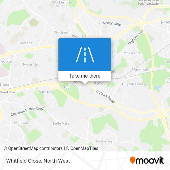 Whitfield Close map
