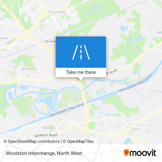 Woolston Interchange map