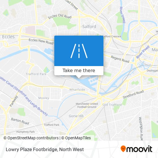 Lowry Plaze Footbridge map