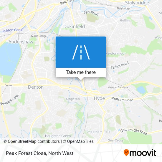 Peak Forest Close map