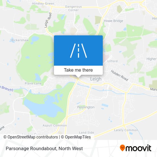 Parsonage Roundabout map
