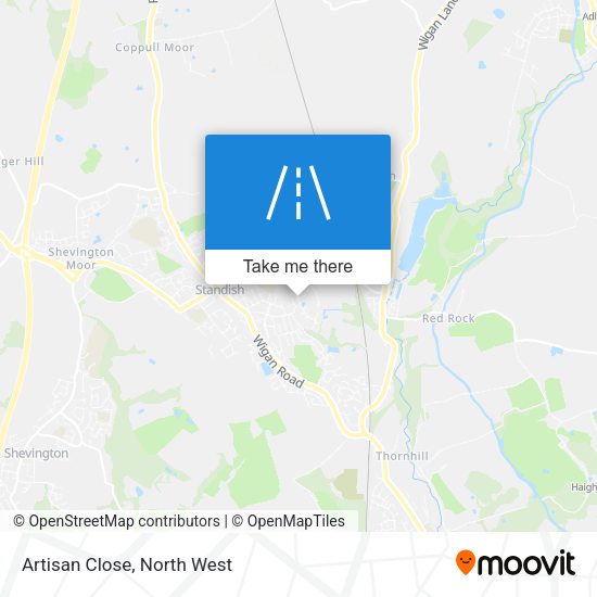 Artisan Close map