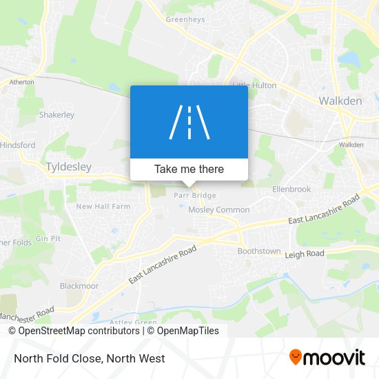 North Fold Close map