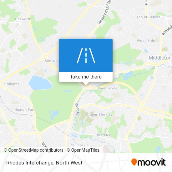 Rhodes Interchange map