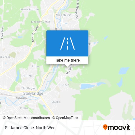 St James Close map