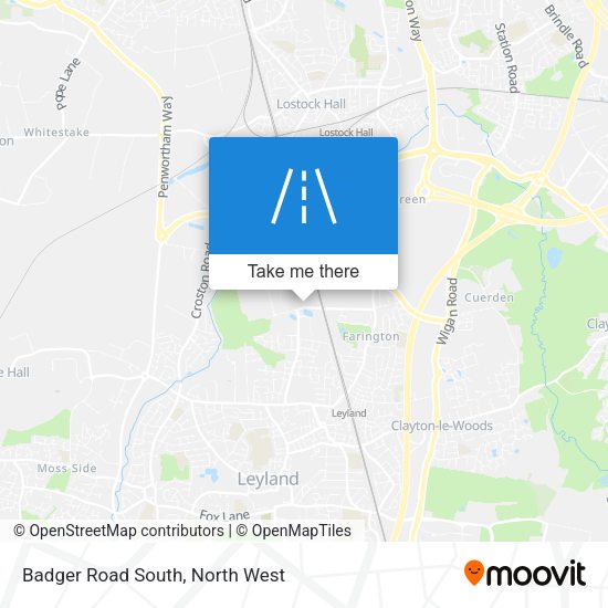 Badger Road South map
