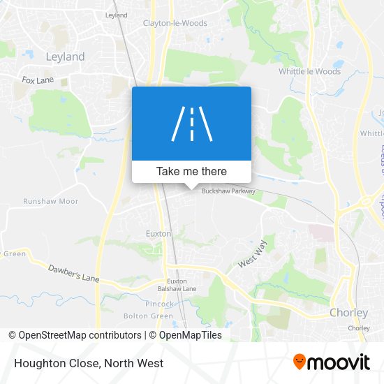 Houghton Close map