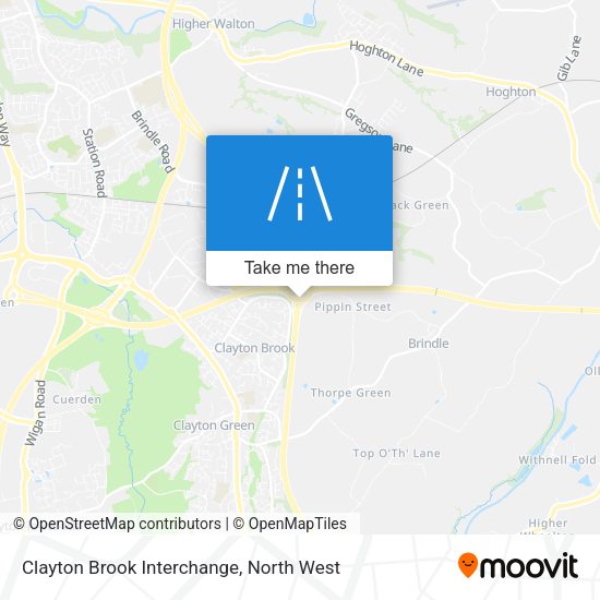 Clayton Brook Interchange map