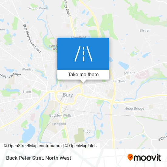 Back Peter Stret map
