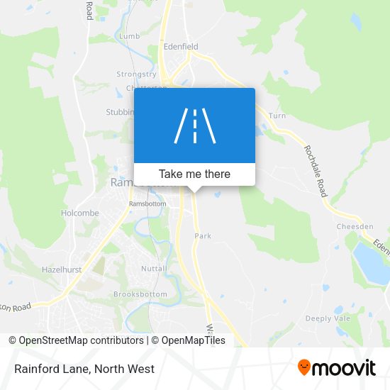 Rainford Lane map