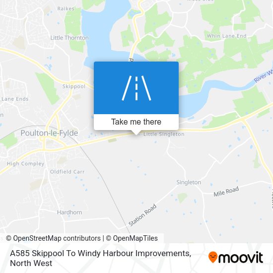 A585 Skippool To Windy Harbour Improvements map