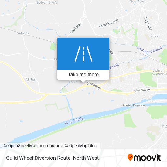 Guild Wheel Diversion Route map