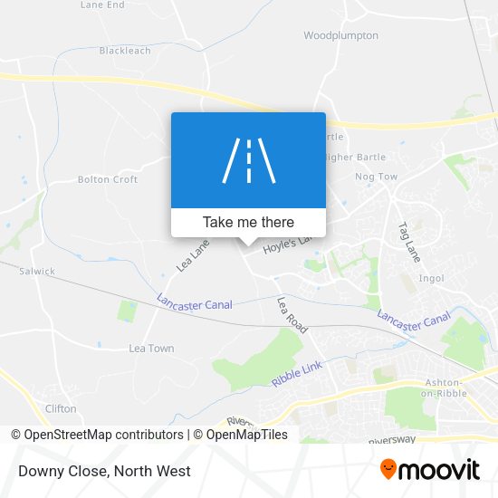 Downy Close map