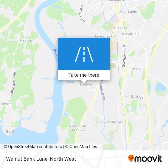 Walnut Bank Lane map