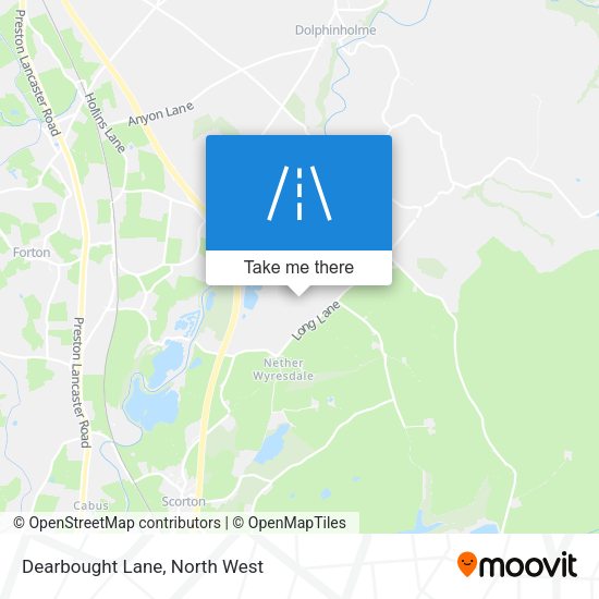 Dearbought Lane map