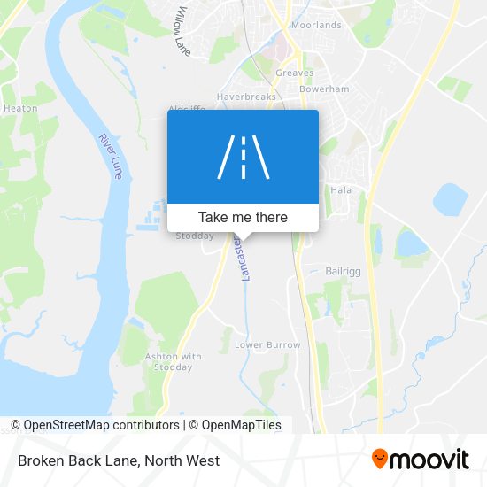 Broken Back Lane map