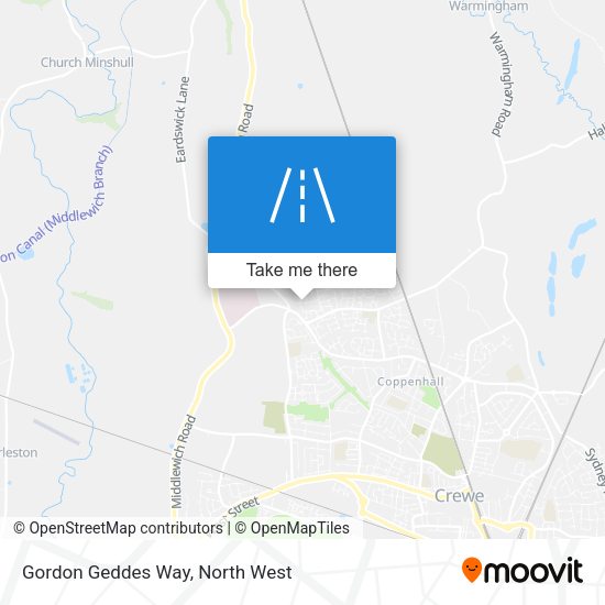 Gordon Geddes Way map
