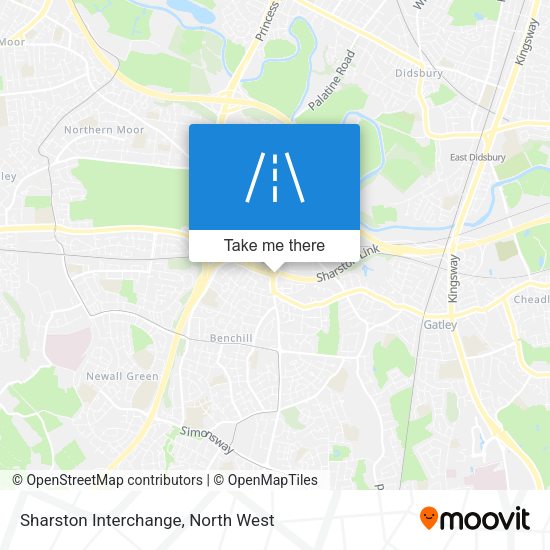 Sharston Interchange map