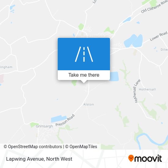 Lapwing Avenue map