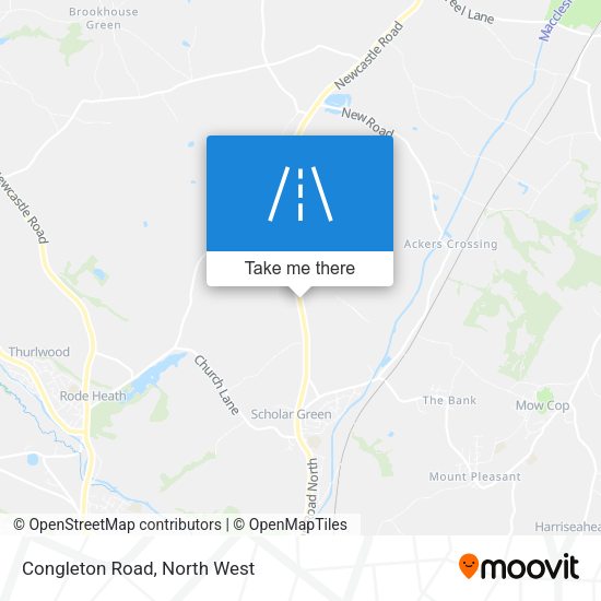 Congleton Road map