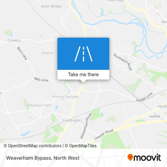 Weaverham Bypass map