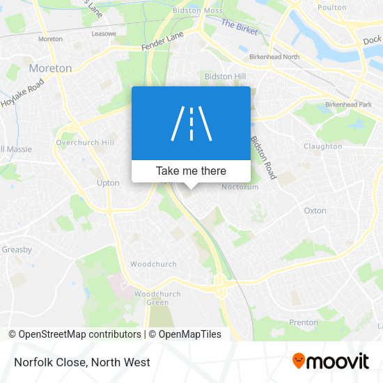 Norfolk Close map
