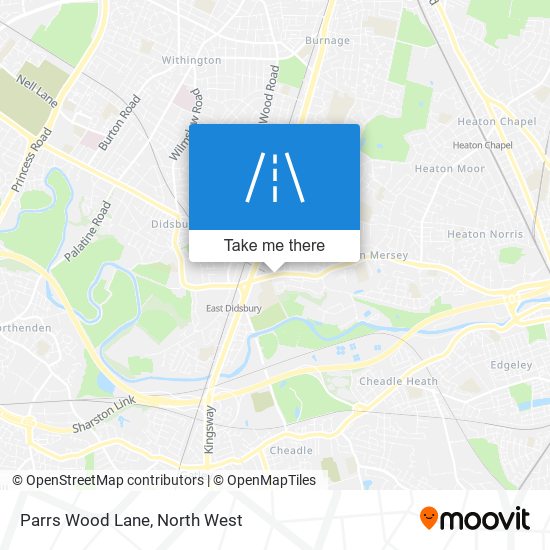 Parrs Wood Lane map