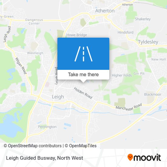 Leigh Guided Busway map