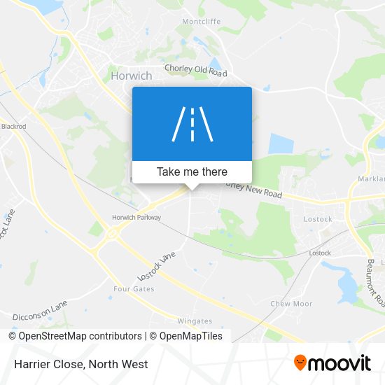 Harrier Close map