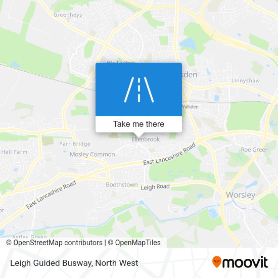 Leigh Guided Busway map