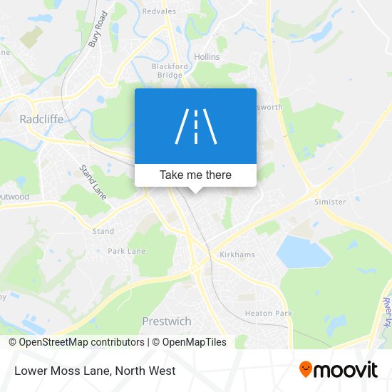 Lower Moss Lane map