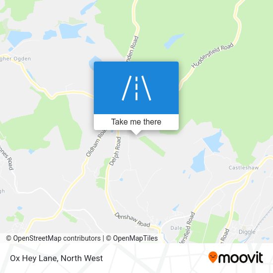 Ox Hey Lane map