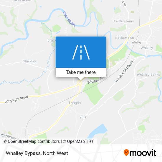 Whalley Bypass map