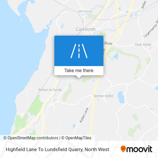 Highfield Lane To Lundsfield Quarry map