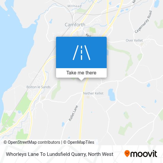 Whorleys Lane To Lundsfield Quarry map