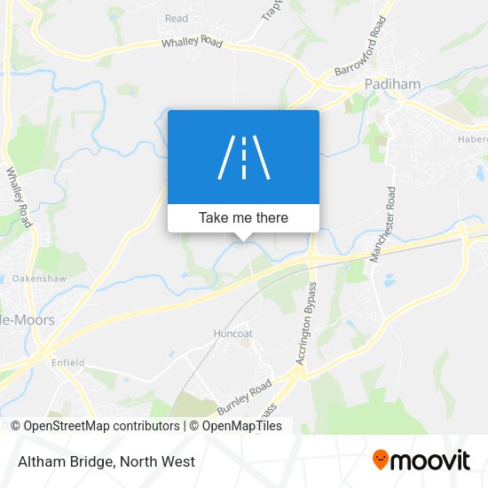 Altham Bridge map