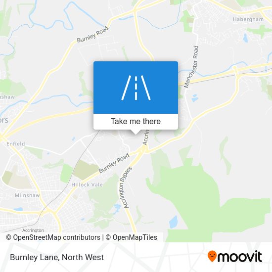Burnley Lane map