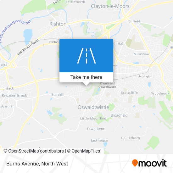 Burns Avenue map