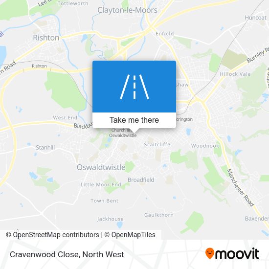 Cravenwood Close map