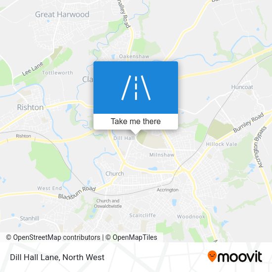 Dill Hall Lane map