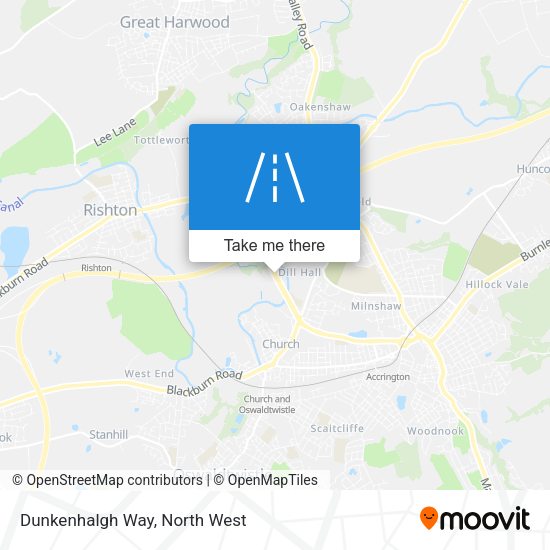 Dunkenhalgh Way map