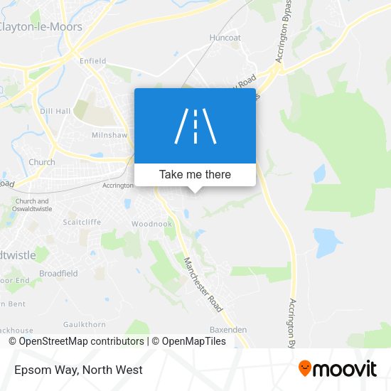 Epsom Way map