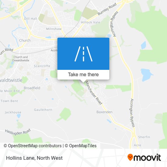 Hollins Lane map