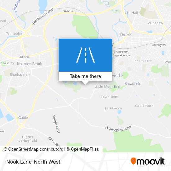 Nook Lane map