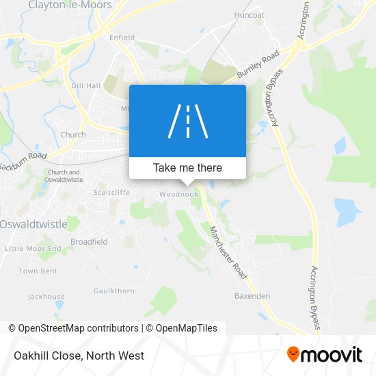 Oakhill Close map