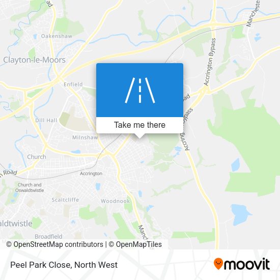 Peel Park Close map