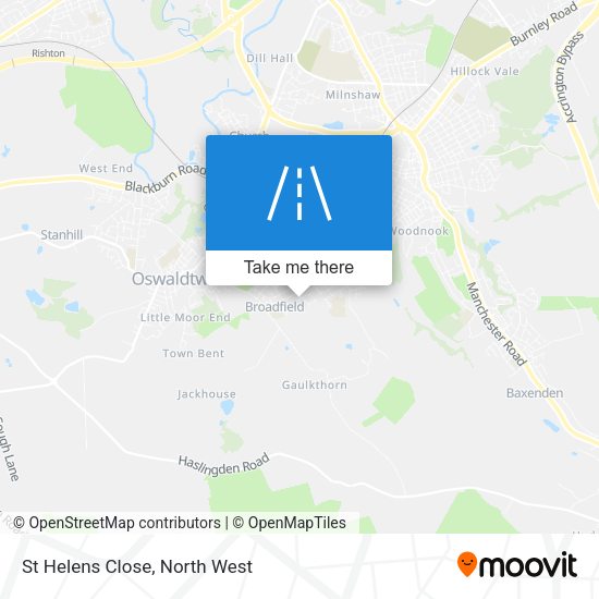 St Helens Close map