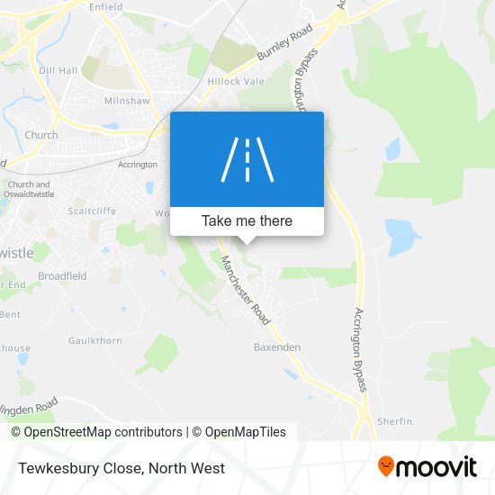 Tewkesbury Close map