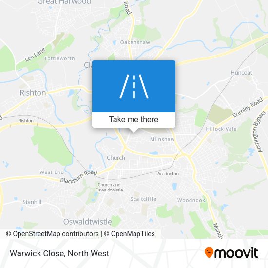 Warwick Close map