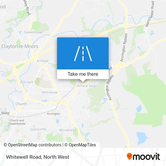 Whitewell Road map